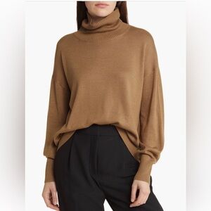 Treasure & Bond Camel Turtleneck Sweater